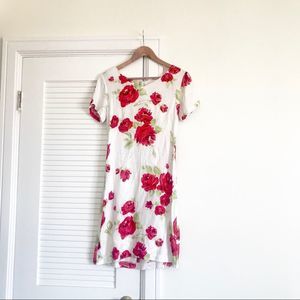 Vintage Laura Ashley Rose Printed Dress Size 4